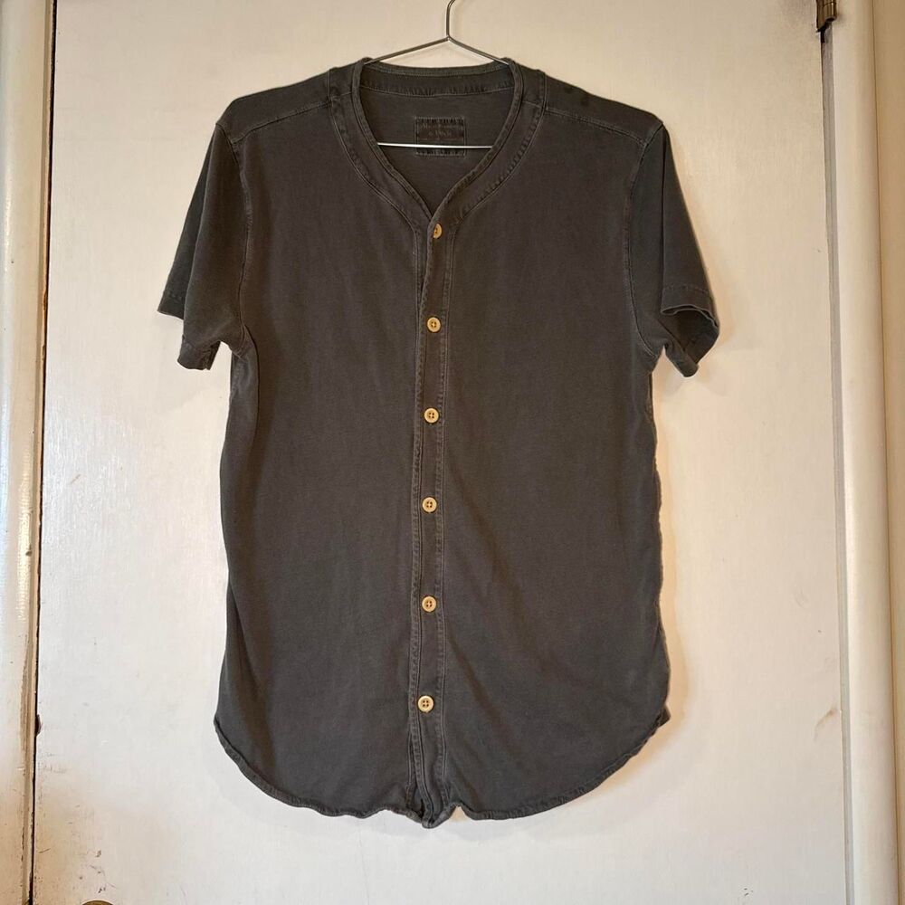 Abercrombie-fitch Men's Black and Grey Shirt